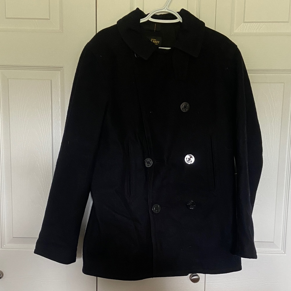 Black men’s Double-Breasted Peacoat